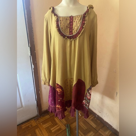April Cornell Yellow and Red Ruffled Sundress
    used Good 👍🏼 - Picture 1 of 16